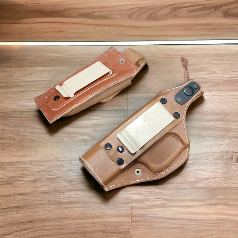 Genuine Leather OWB Holster with 2 mag pouches for Glock Zigana and 9mm