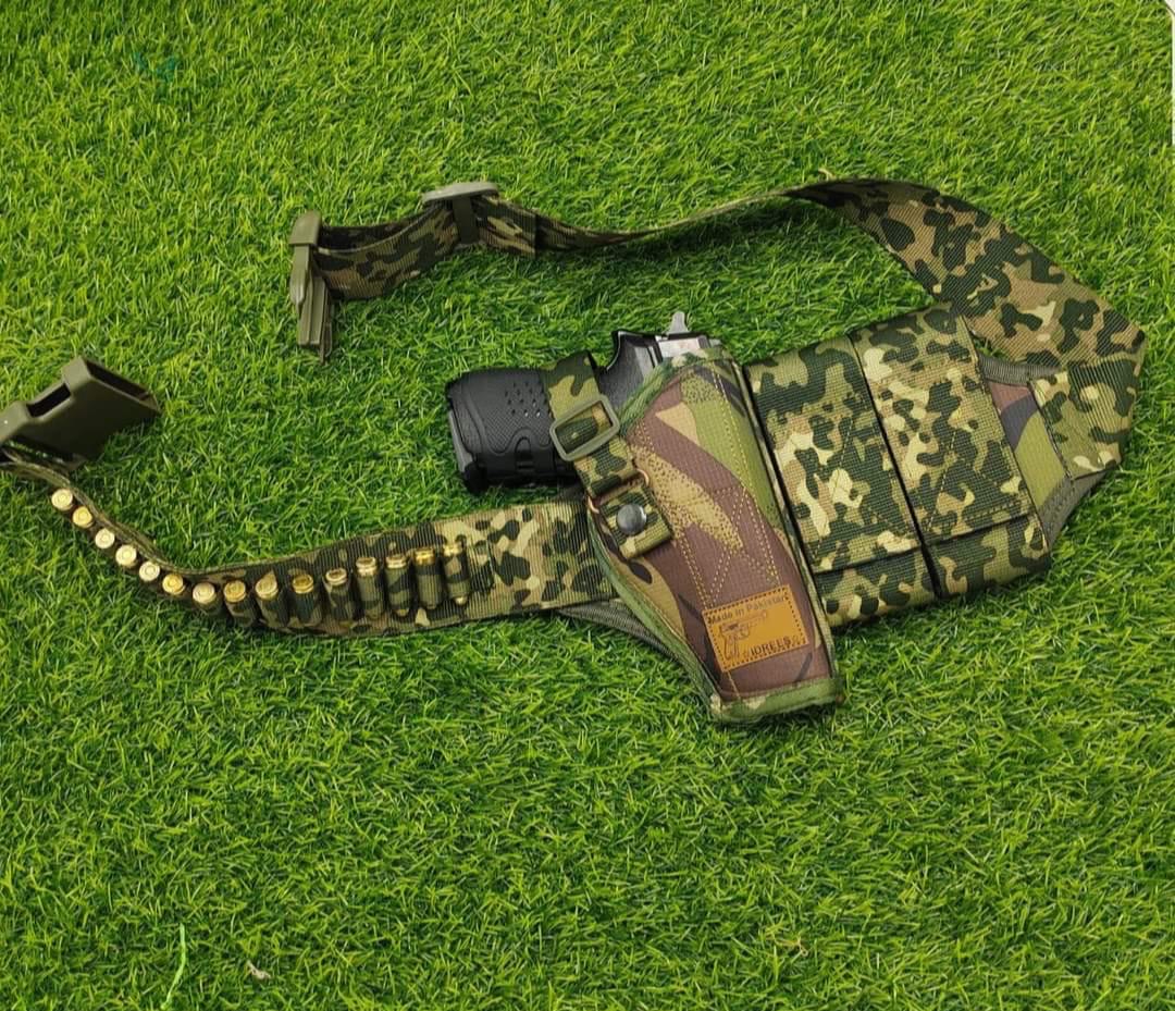 Belly belt holster with 2 mags pouches -Green