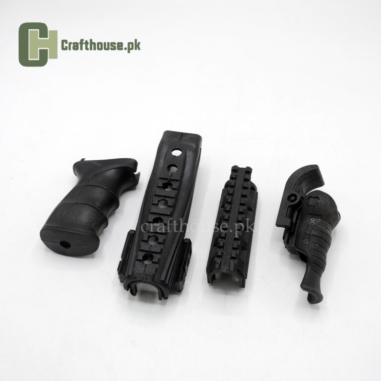 4-PIECE SMG MODIFICATION KIT FOR AK47 – HANDGUARD, FOREGRIP, AND PISTOL GRIP IN BLACK