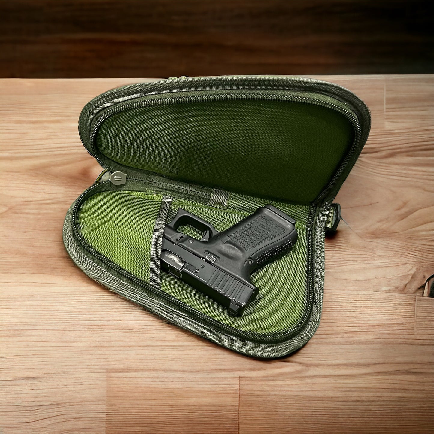 Foam padded imported bag for Standard and compact size handguns