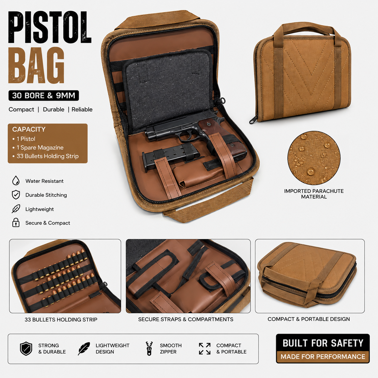 Universal Bag for 30 bore and 9mm - Golden