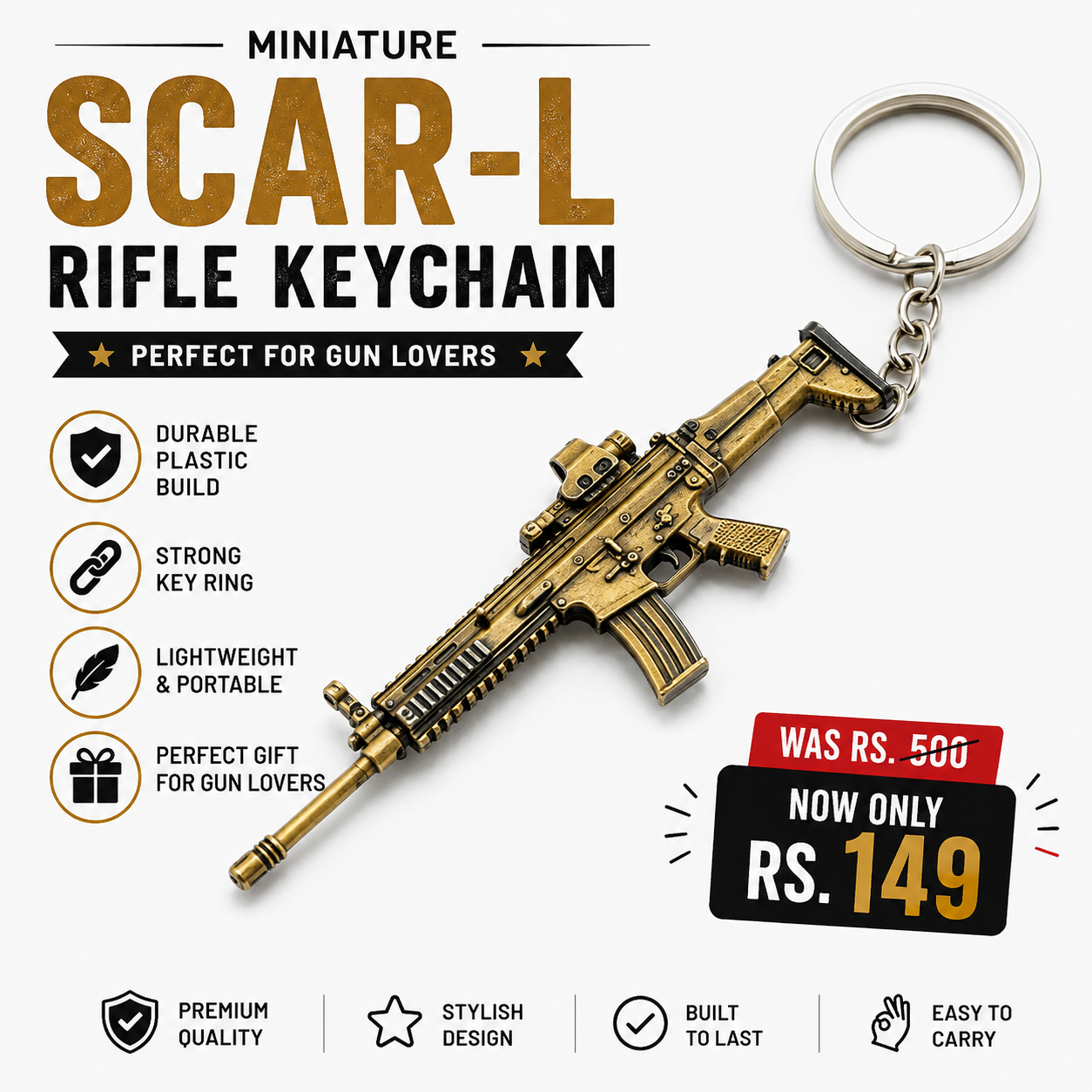 Scar-L keychain plastic