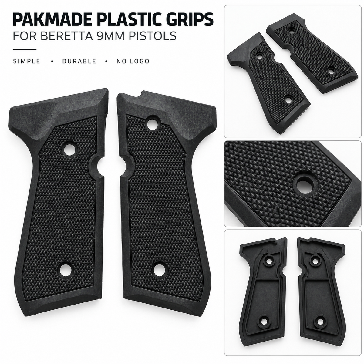 Pakmade Plastic grips for beretta 92 fs (without logo grips)