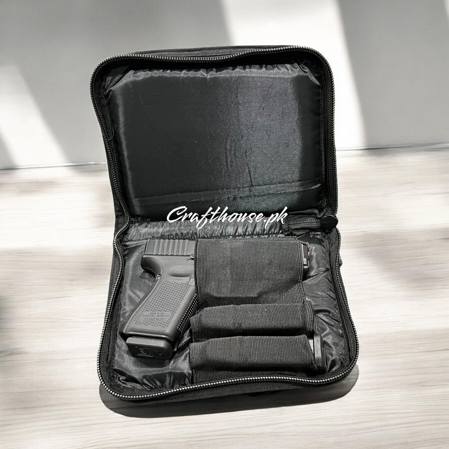 Foam Padded Bag for Glock and 9mm Pistols – Black