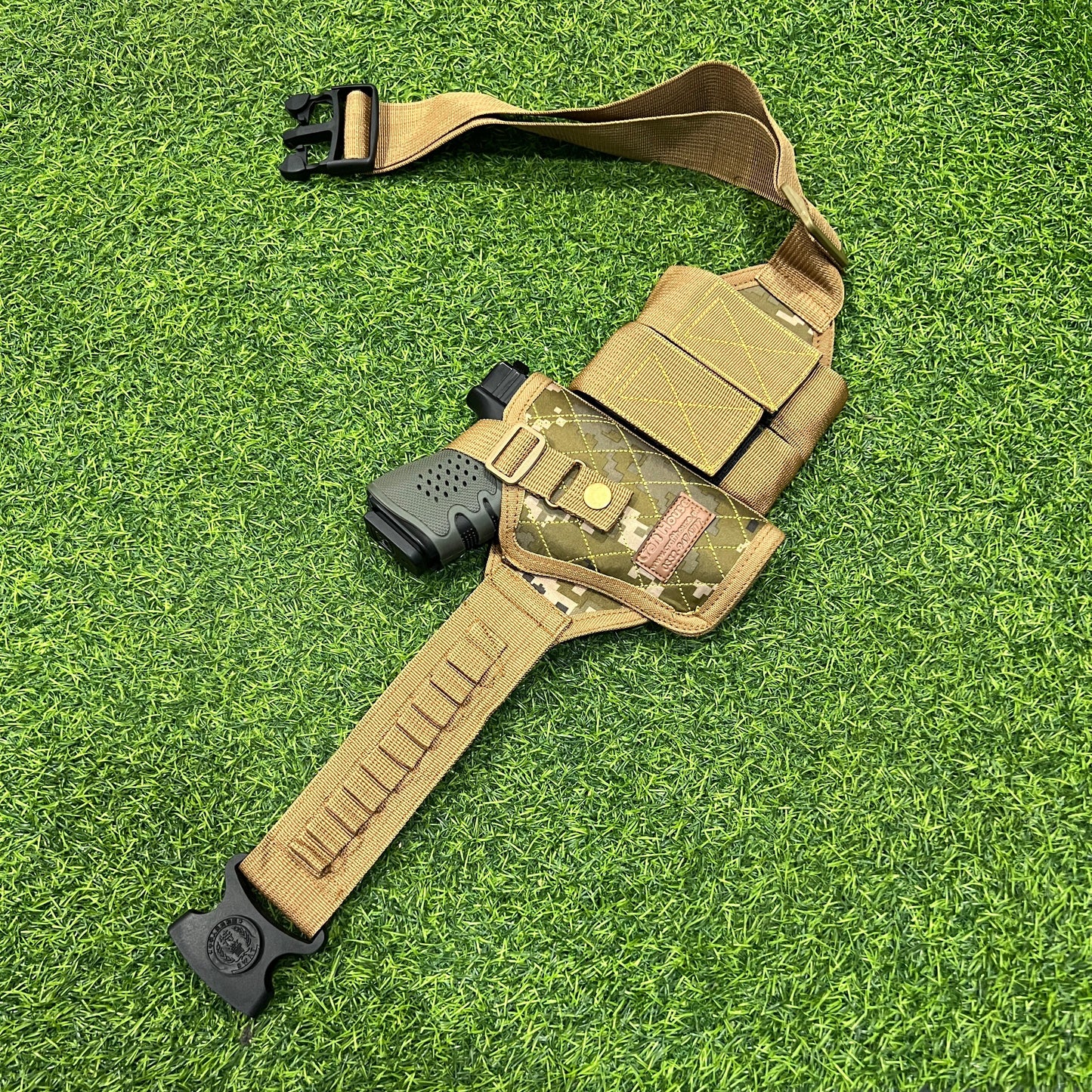 Adjustable Belly Holster for 30 Bore and 9mm with 2 Magazine Pouches