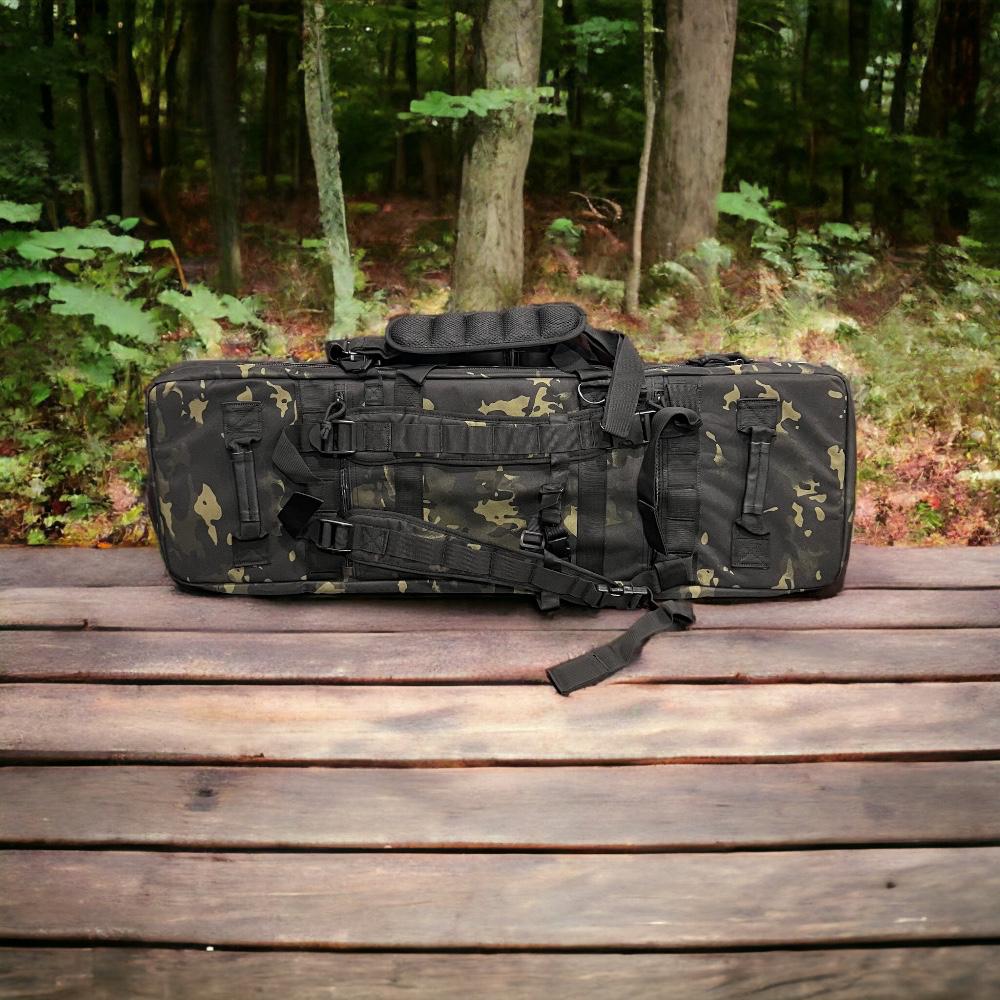 Imported Dual Rifle Bag for M4 Rifle - 35" Tactical Case with Multiple Pockets