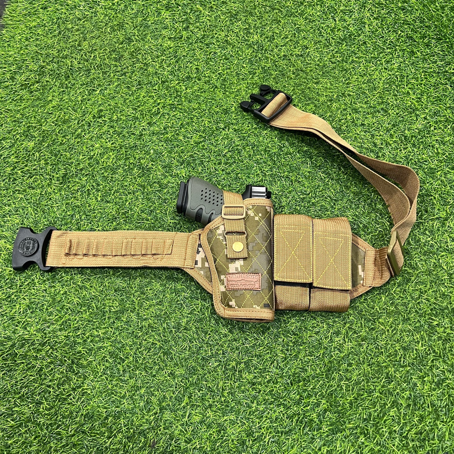 Adjustable Belly Holster for 30 Bore and 9mm with 2 Magazine Pouches