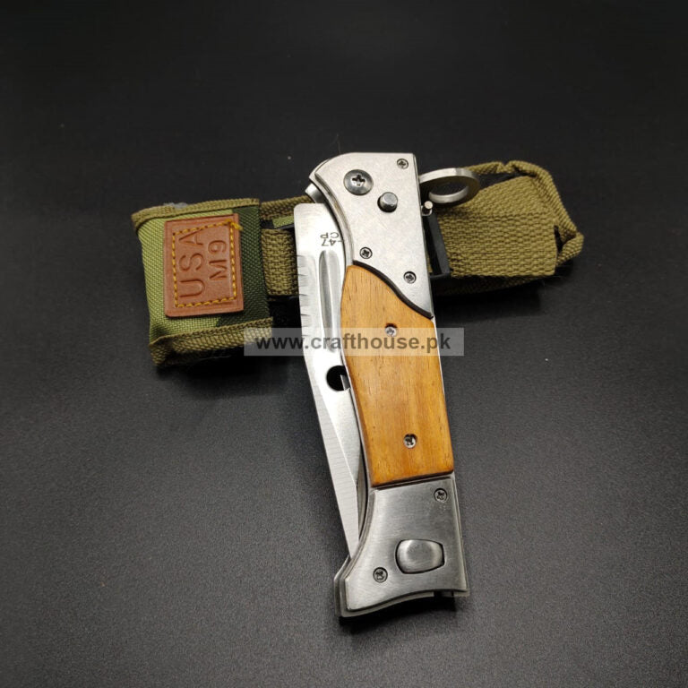 Ak-47 CCCP Survival Folding Knife Spring Loaded Folding Bayonet Medium size