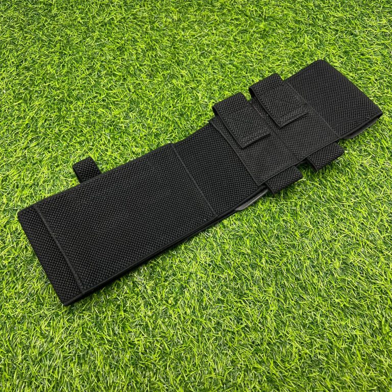 UNIVERSAL CONCEAL CARRY BELLY BAND HOLSTER WITH 2 MAGAZINE POUCHES AND 1 LICENSE POUCH LASTIC BLACK