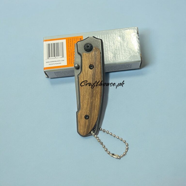 Gerber Pocket Knife – Folding Knife with Wooden Handle, 7 cm Blade, 15 cm Overall Length