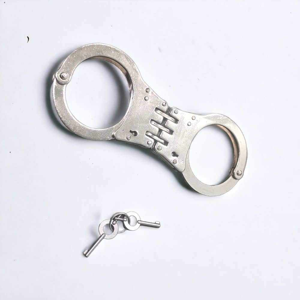 STEEL HANDCUFFS WITH 2 KEYS POLICE HANDCUFFS