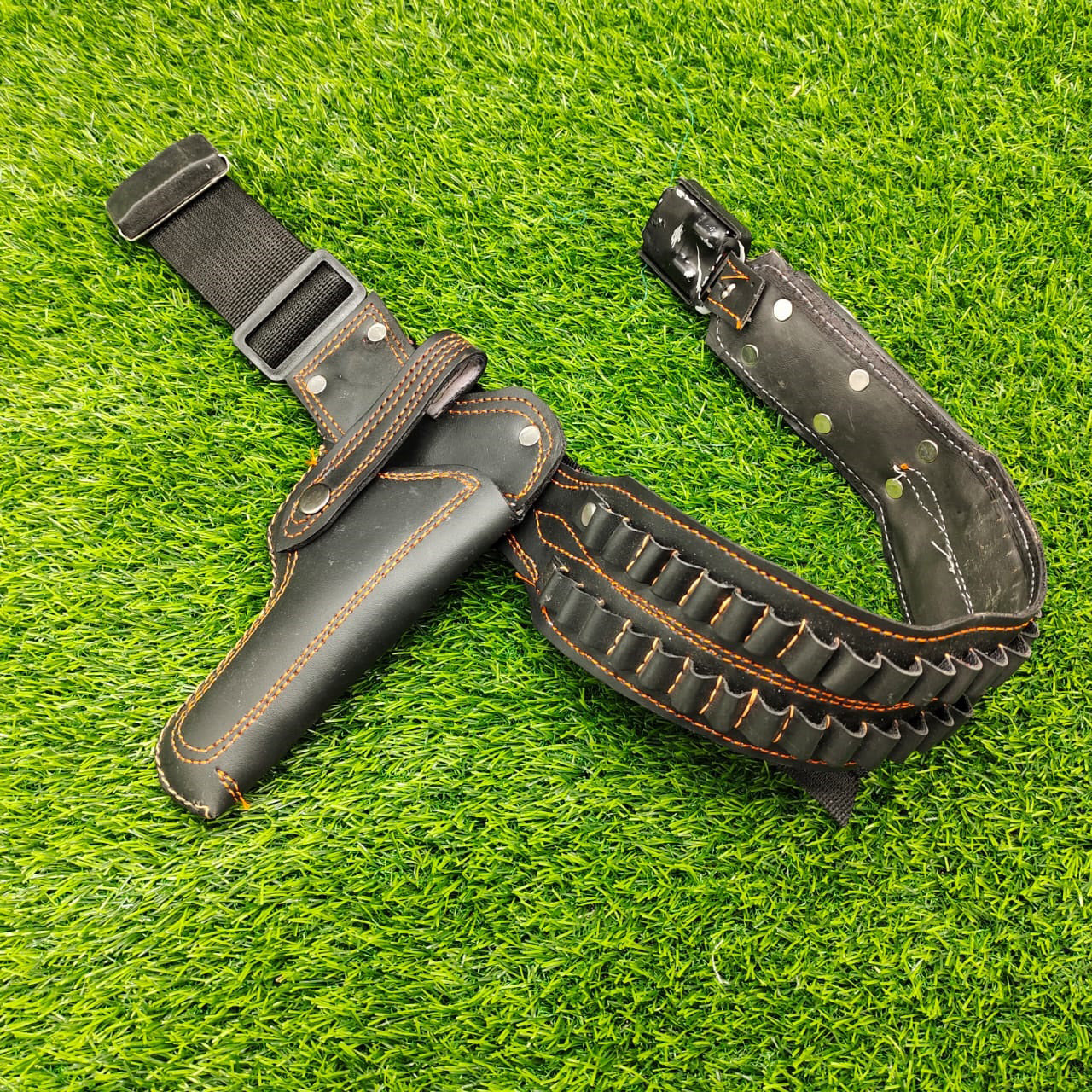 DOUBLE LINE BELT HOLSTER FOR NORINCO 30 BORE 7 SHOT PISTOL WITH 1 SPARE MAG POUCH