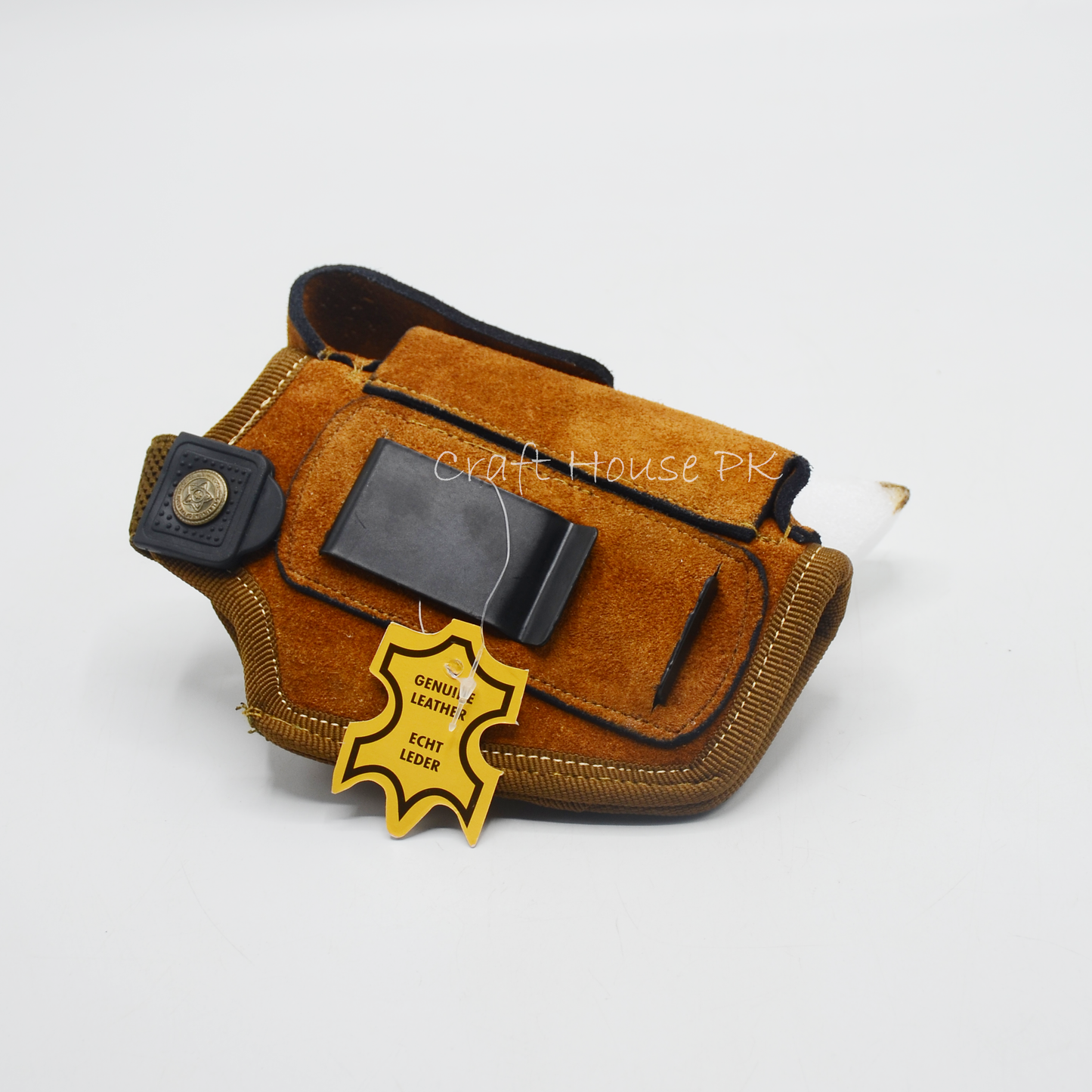 Suede Leather Inner & Outer Holster for 9mm Pistols – Free Cleaning Kit Included