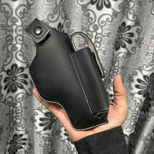 Leather holster for 30 bore and 9mm outside waist holster