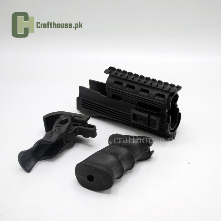4-PIECE SMG MODIFICATION KIT FOR AK47 – HANDGUARD, FOREGRIP, AND PISTOL GRIP IN BLACK