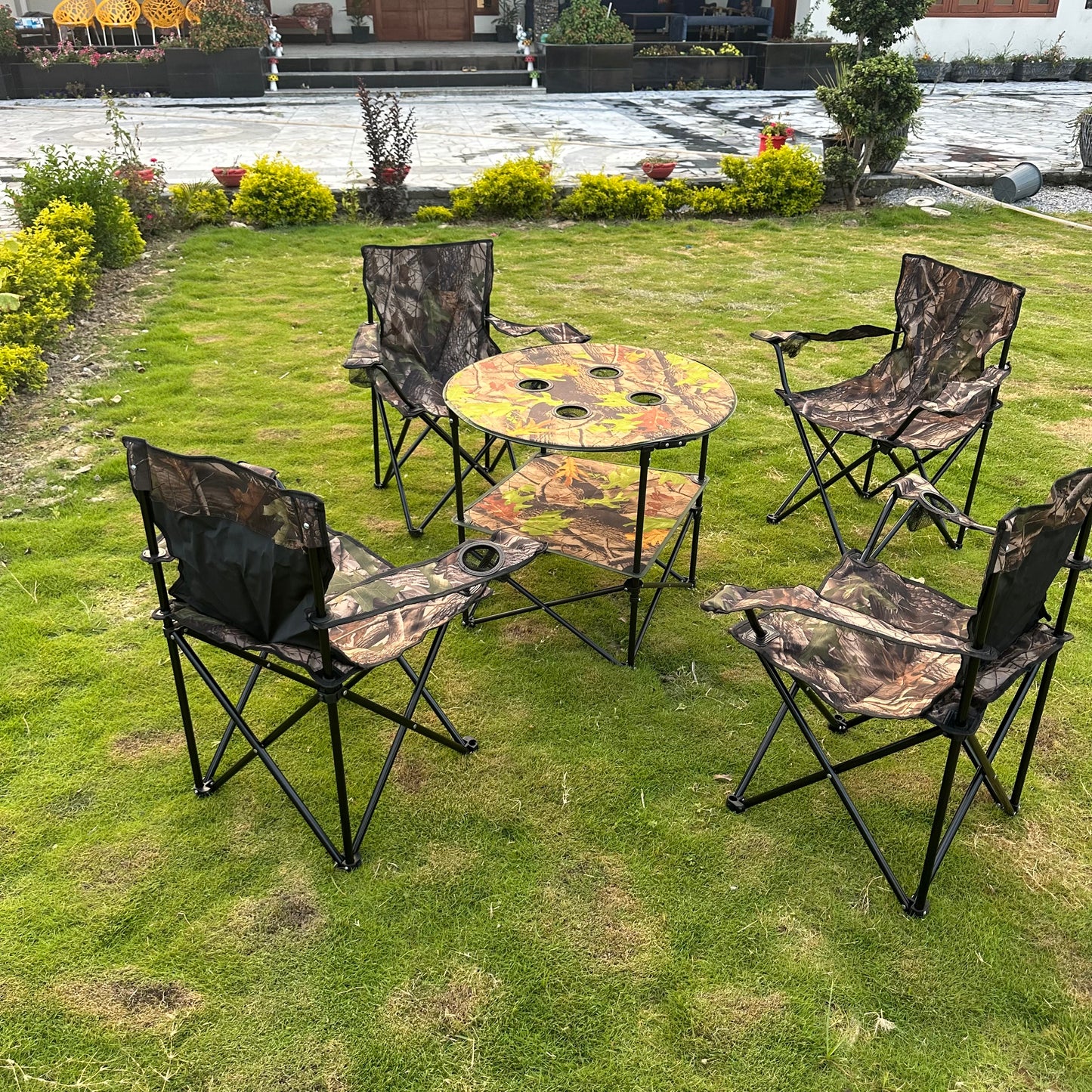 Camping chairs and table foldable