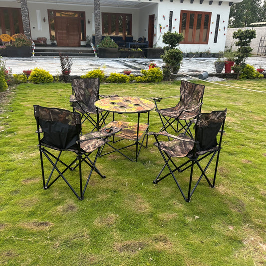 Camping chairs and table foldable