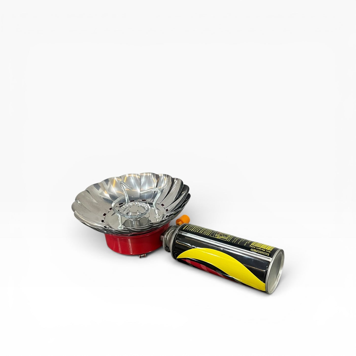 Portable stove for camping with gas bottle