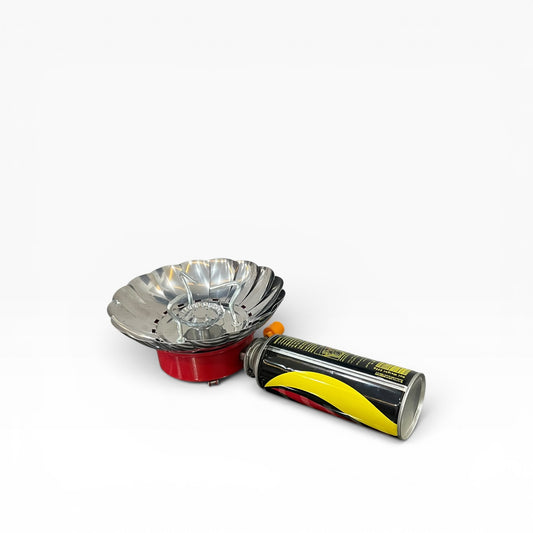 Portable stove for camping with gas bottle