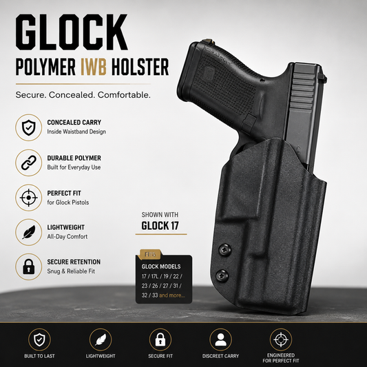 Glock IWB polymer Holster - Black