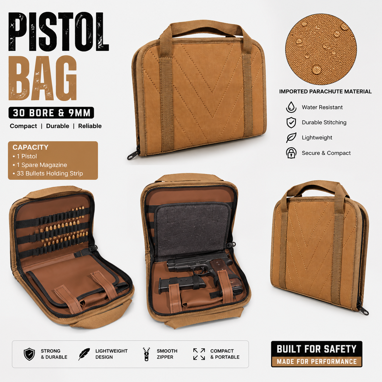 Universal Bag for 30 bore and 9mm - Golden