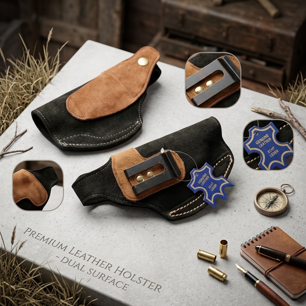Suede Leather IWB holster for 9mm