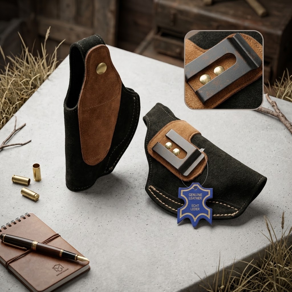 Suede Leather IWB holster for 9mm