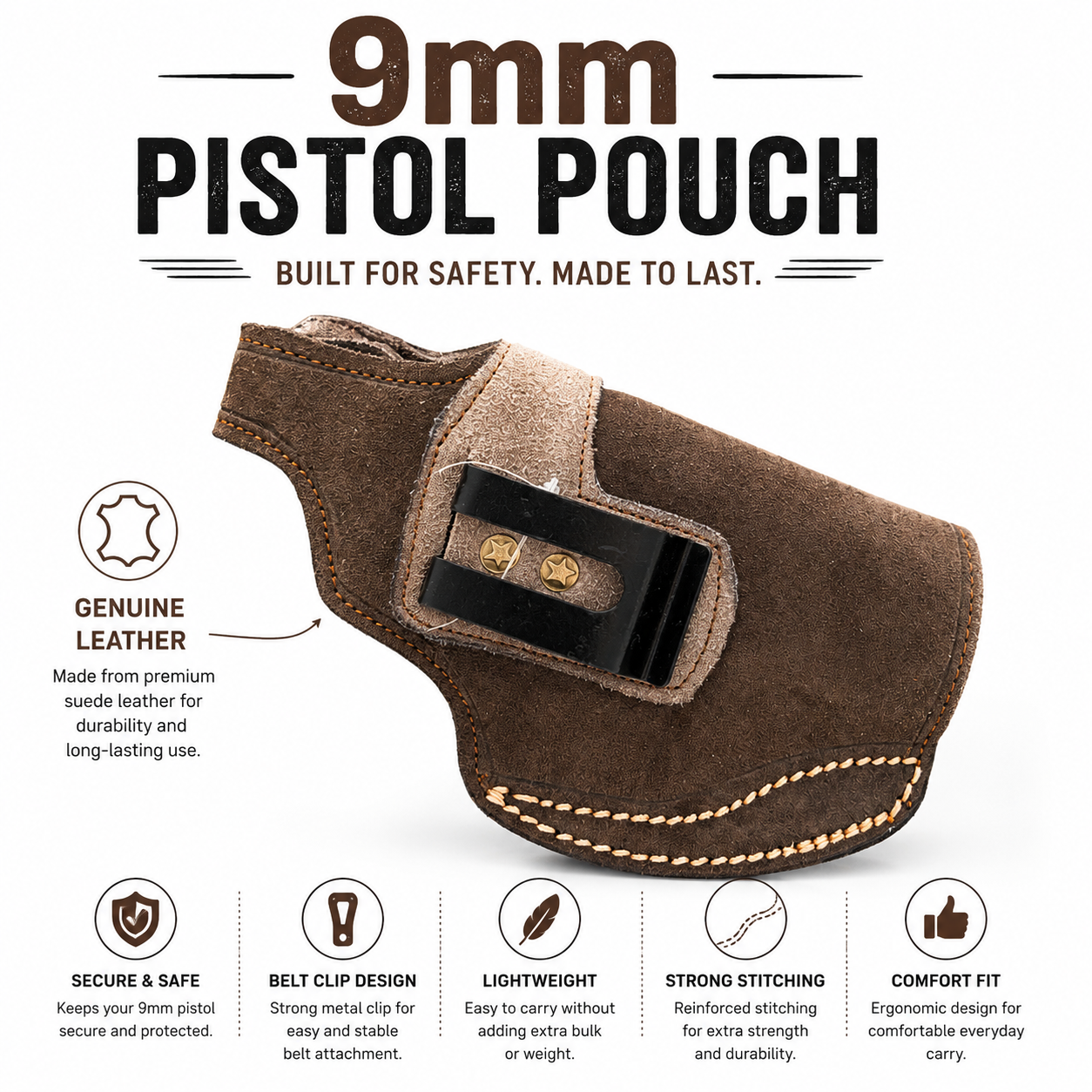 Suede Leather IWB pouch