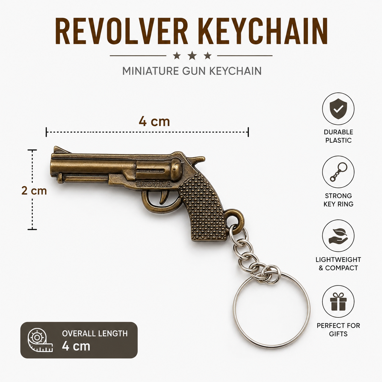Revolver keychain plastic