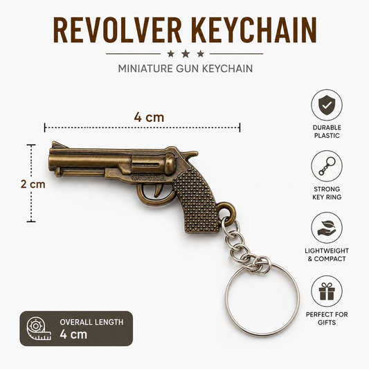 Revolver keychain plastic