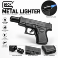 Glock-Style Metal Pistol Lighter – Refillable Butane Torch Lighter