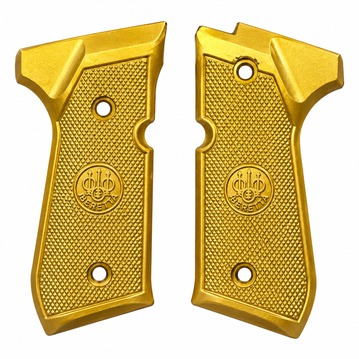 Side grips for Beretta 9mm pistols- Golden