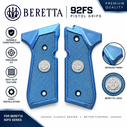 Side grips for beretta 92 fs -Blue