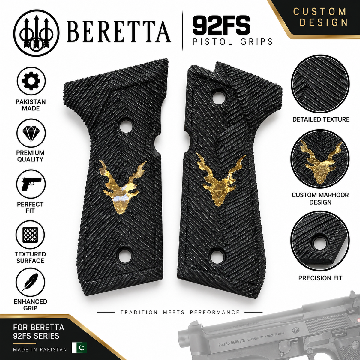 Beretta custom Markhor Side grips