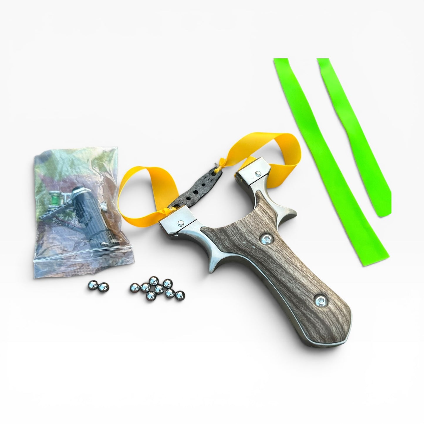 Imported slingshot with side laser and 1 extra rubber set and 10 pelets