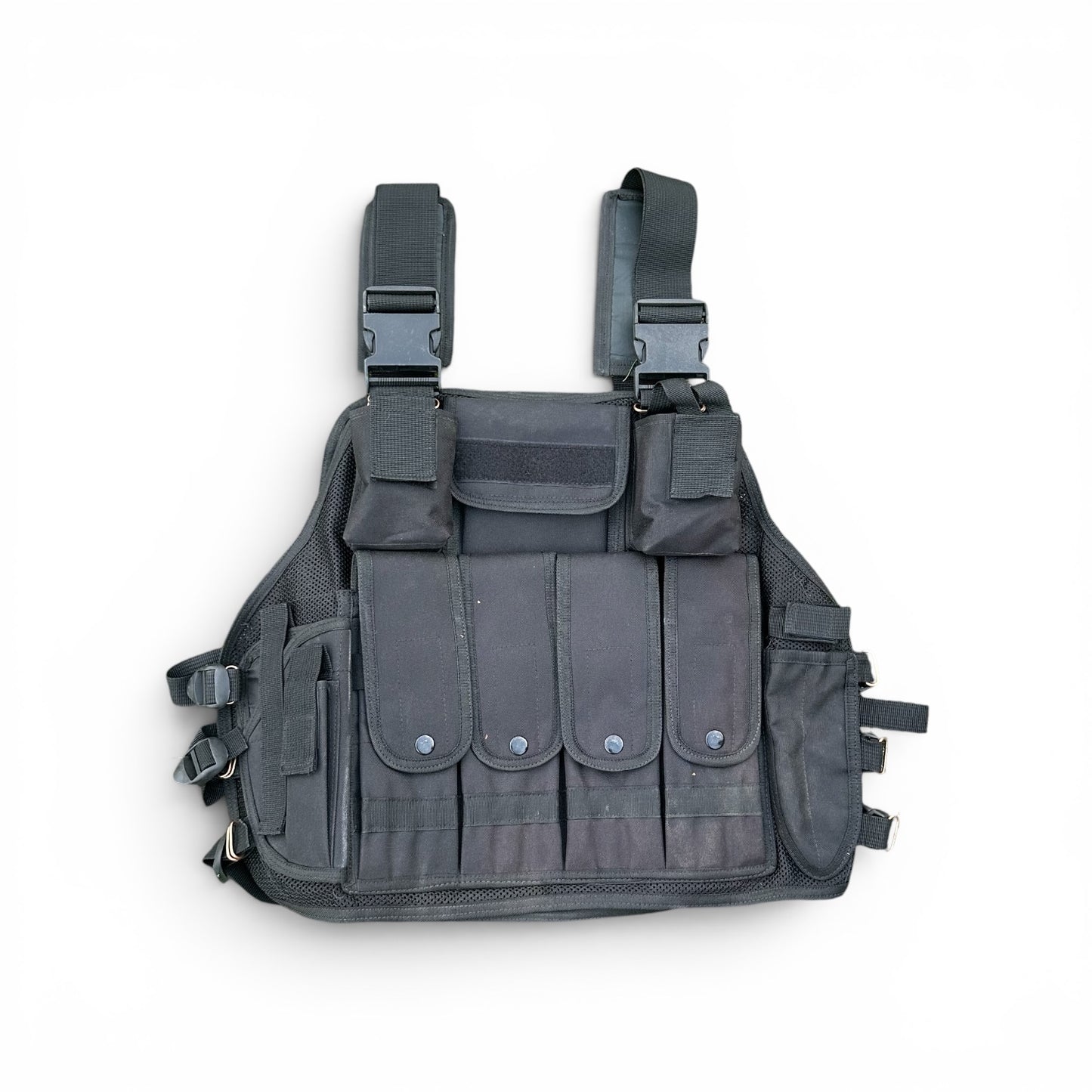 Four magazines military vest for SMG - Black
