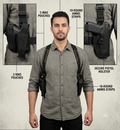 Parachute Nylon Double Shoulder Holster | Dual Mag Pouches, Pistol Holster & Integrated 20-Round Ammo Strips
