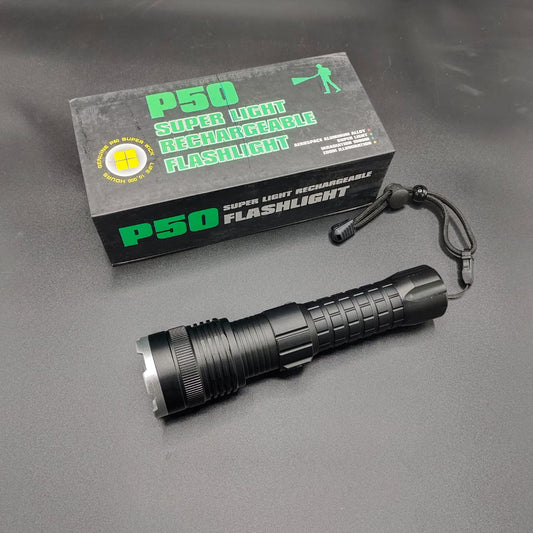 P50 Flashlight long range flashlight aluminium body