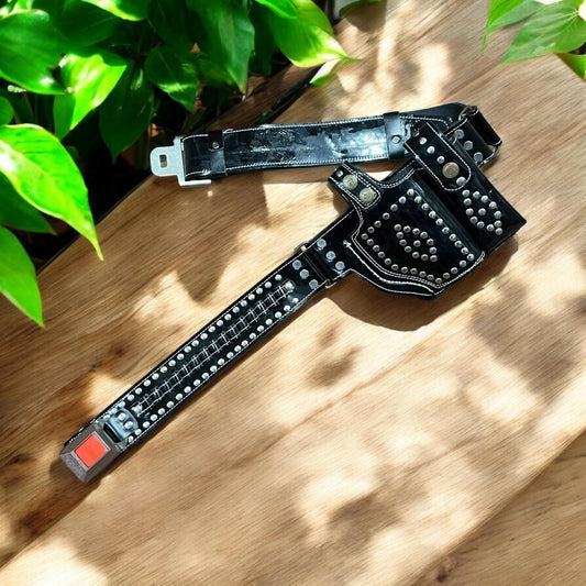 Adjustable Belly Holster for 9mm Handgun with Spare Magazine Pouch