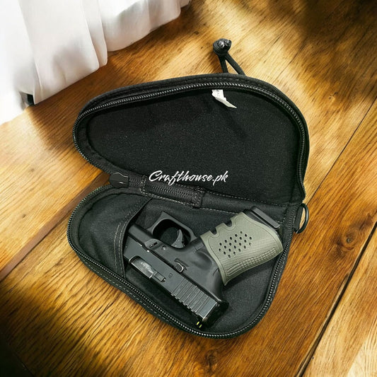 Foam-Padded Compact Pistol Bag – Black (Fits Glock 26, HS9, G3C)