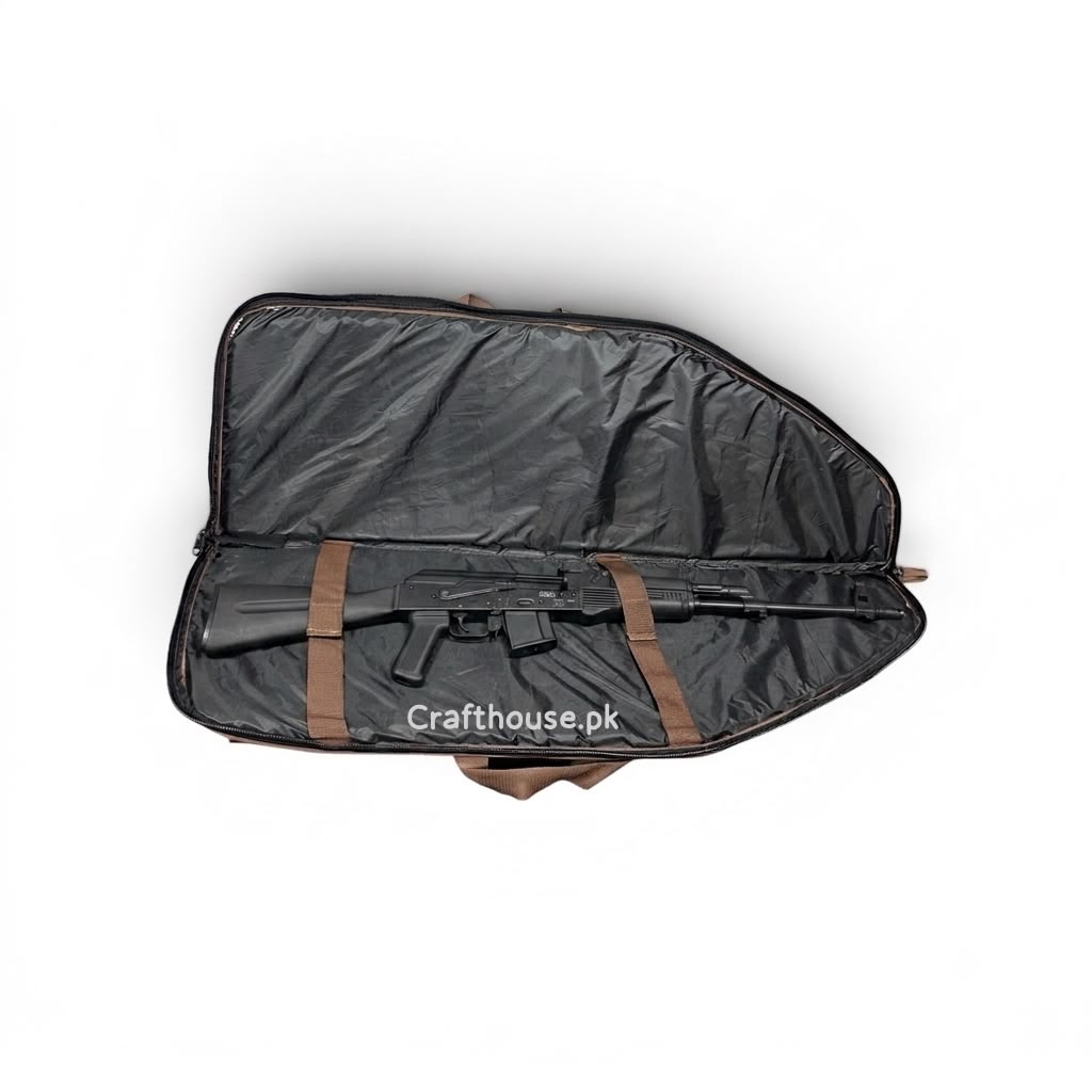 Foam Padded Saiga .223 Long Barrel Rifle Bag -Golden