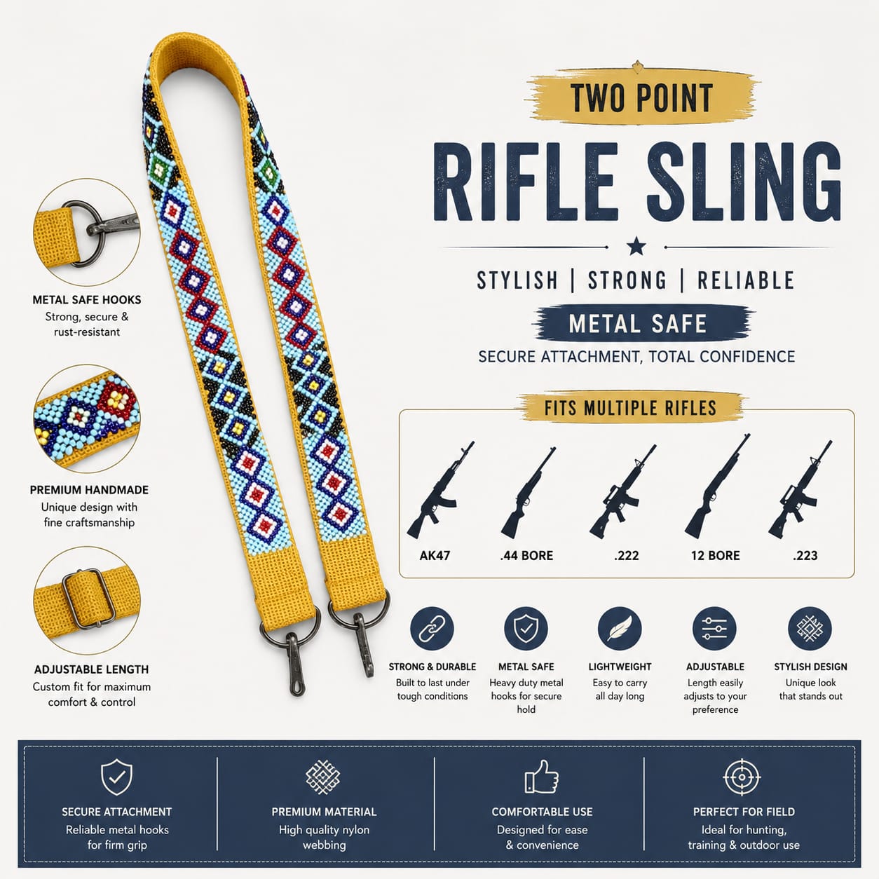 Two-Point Adjustable Outdoor Carry Sling