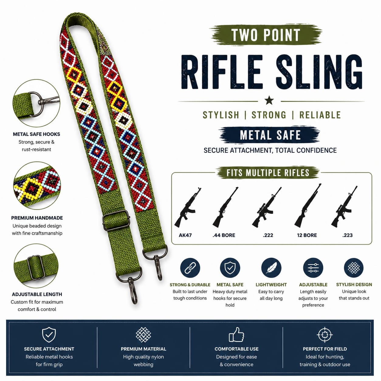 Two-Point Adjustable Outdoor Carry Sling