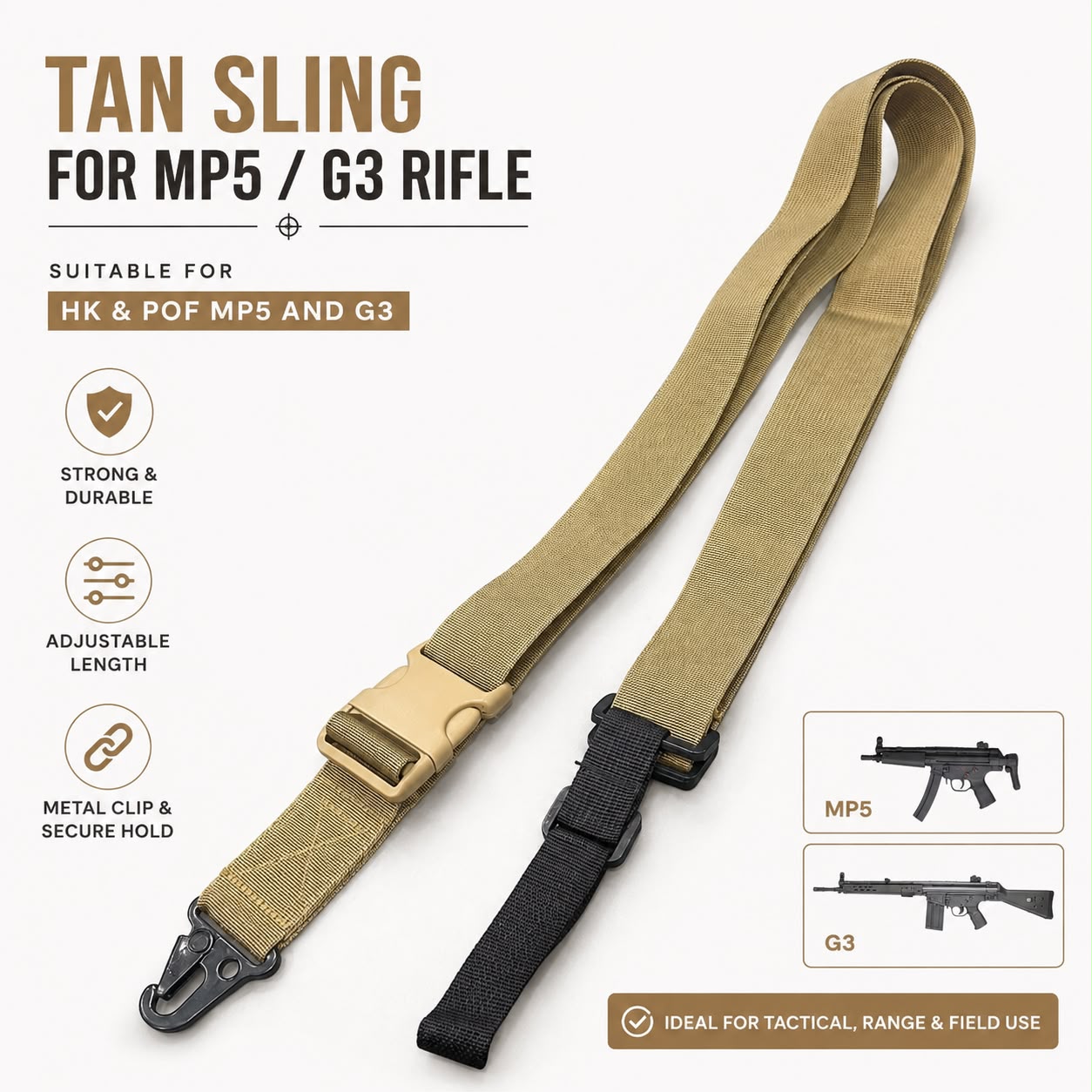 MP5 & G3 Tan Tactical Sling