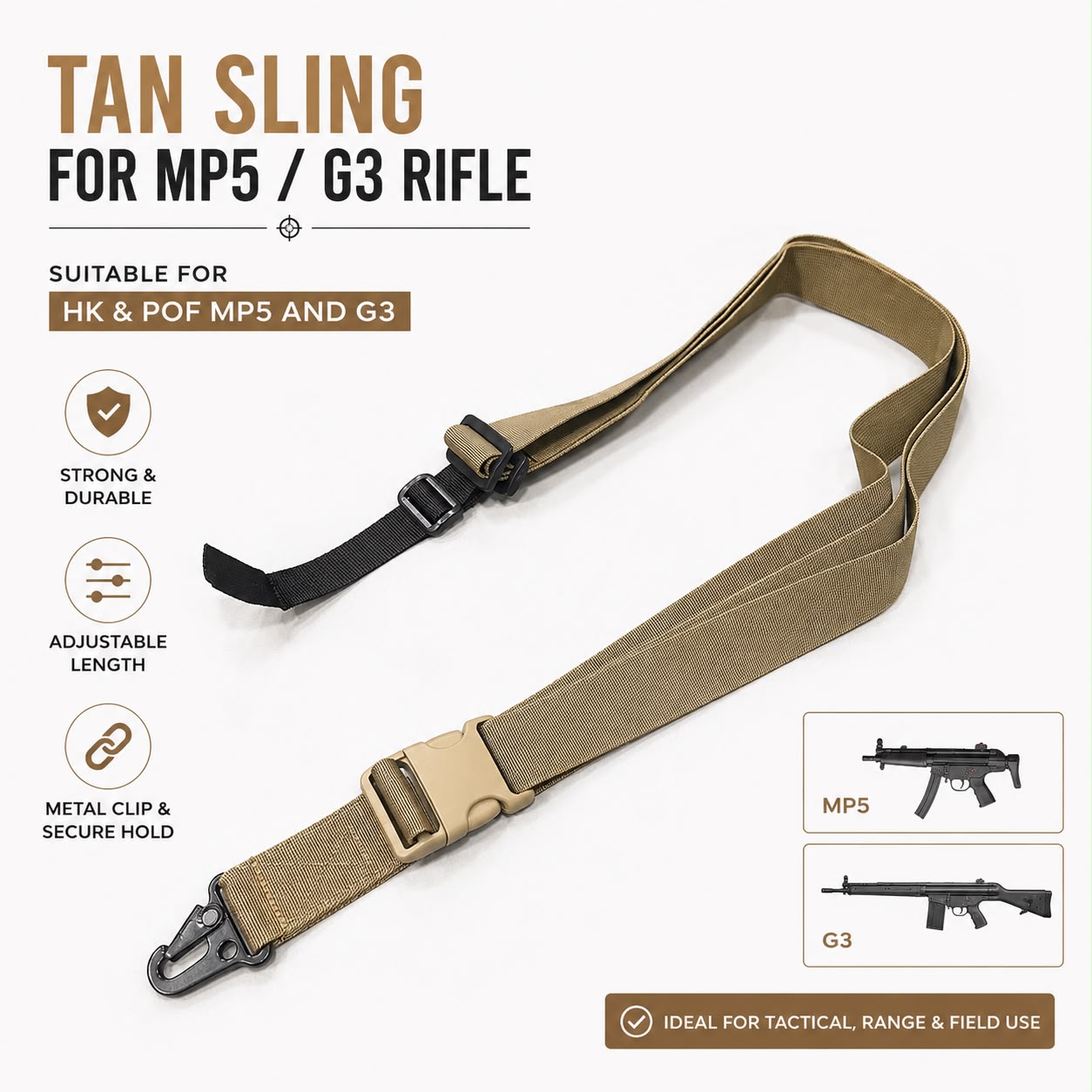 MP5 & G3 Tan Tactical Sling
