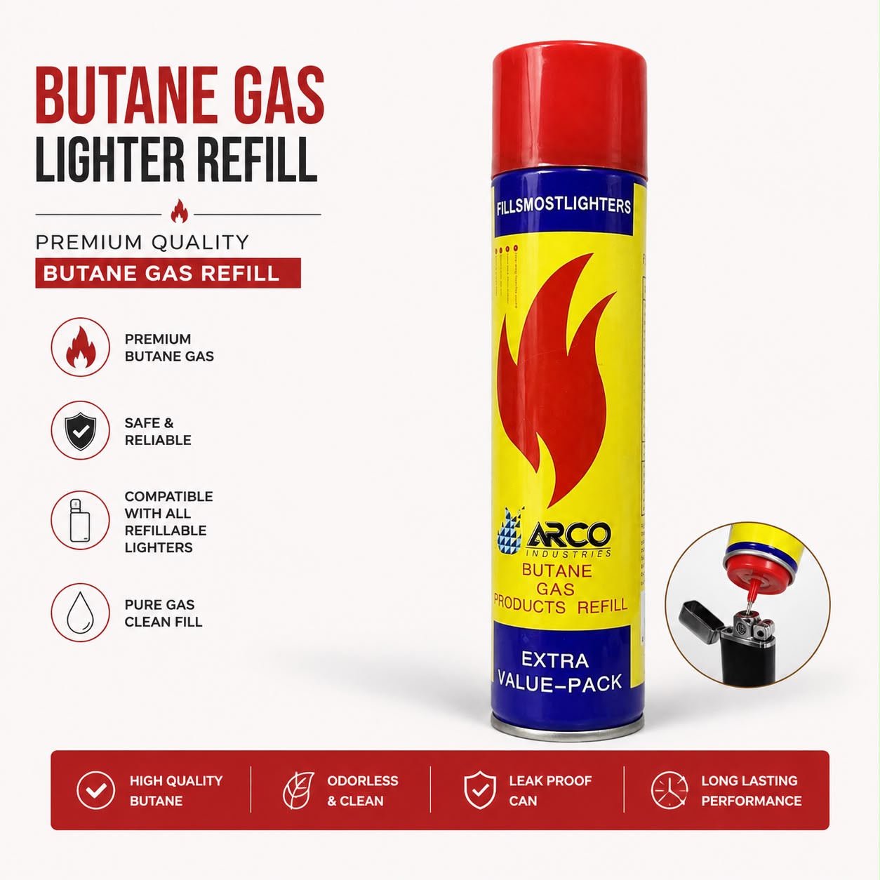 Premium Butane Gas Lighter Refill