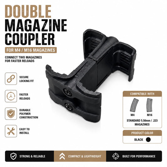 Double Magazine Coupler for M4 & M16 Magazines