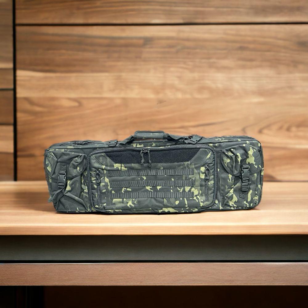 Imported Dual Rifle Bag for M4 Rifle - 35" Tactical Case with Multiple Pockets