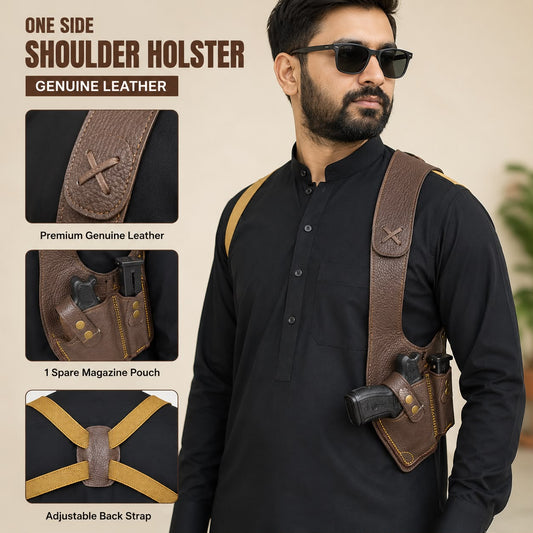 Single Side Leather Shoulder holster for 9mm Pistols