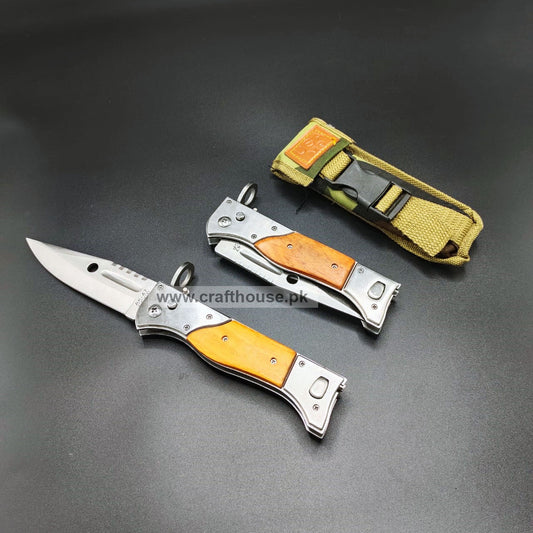 Ak-47 CCCP Survival Folding Knife Spring Loaded Folding Bayonet Medium size